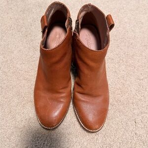Madewell Tan Leather Ankle Boots